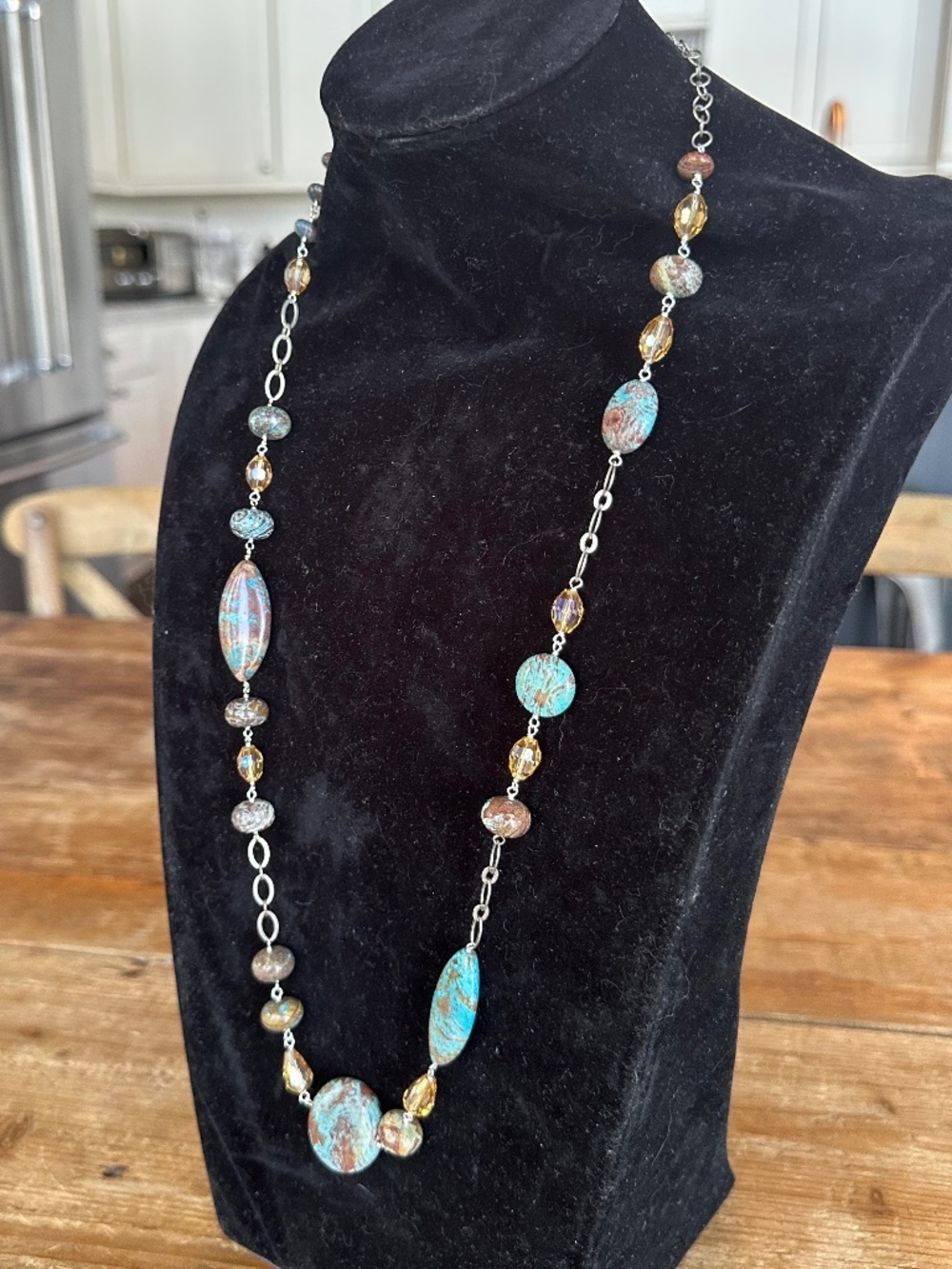 ✨ Boho-Chic Imperial Jasper Statement Necklace - Picture 5 of 15